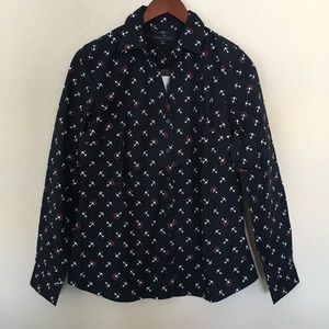 Tommy Hilfiger navy collared shirt